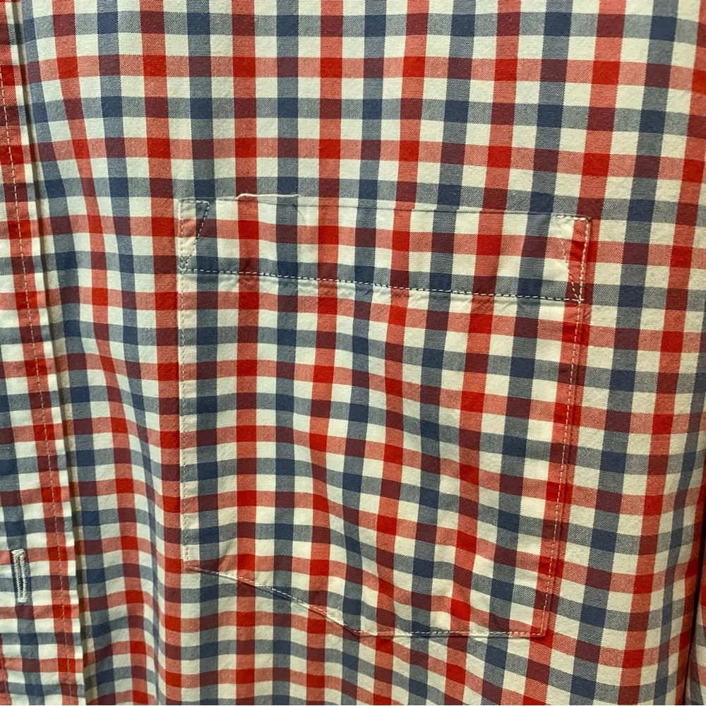 J Crew Men’s Long Sleeve Slim Fit Button Down Shirt.  XL.  Red/Blue/White Check. - Picture 2 of 8